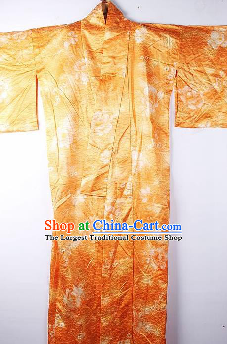 Asian Japanese Ceremony Clothing Classical Peony Pattern