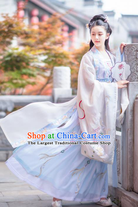 Chinese Ancient Ming Dynasty Princess Hanfu Dress Antique Traditional Court Lady Historical Costume for Women