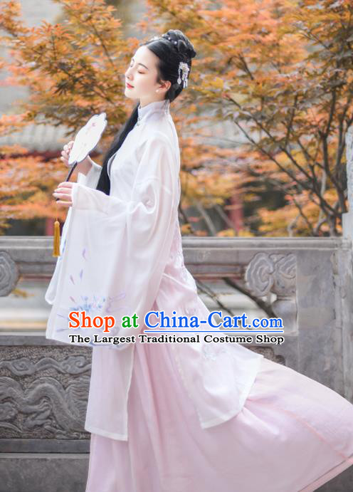 Chinese Ancient Ming Dynasty Nobility Lady Hanfu Dress Antique Traditional Court Princess Historical Costume for Women