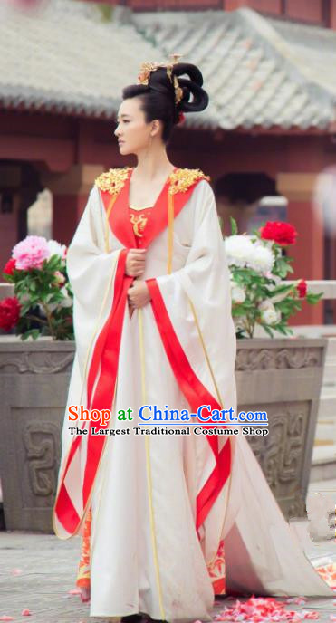 Chinese Ancient Drama The Legend of Deification Shang Dynasty Imperial Consort Su Daji Historical Costume and Headpiece Complete Set