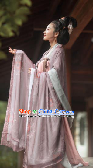 Chinese Traditional Tang Dynasty Imperial Consort Hanfu Dress Ancient Court Empress Replica Costumes for Women