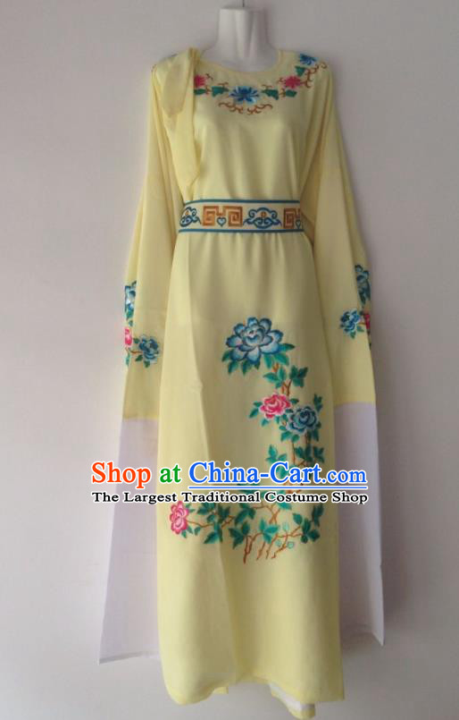 Traditional Chinese Huangmei Opera Niche Yellow Robe Ancient Gifted Scholar Costume for Men