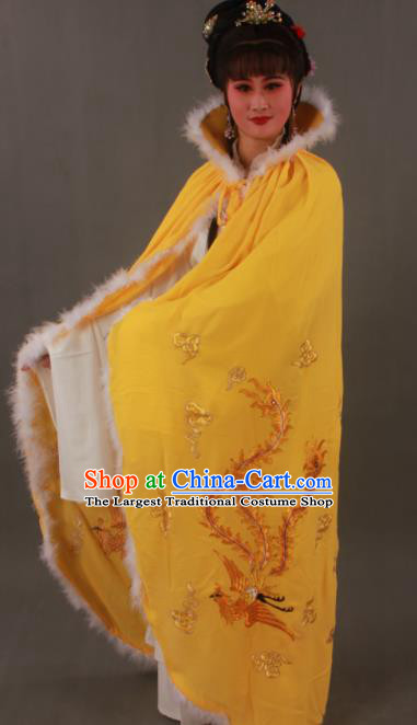 Traditional Chinese Peking Opera Actress Yellow Cloak Ancient Imperial Consort Wang Zhaojun Costume for Women