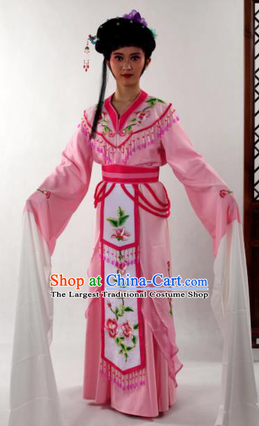 Traditional Chinese Huangmei Opera Diva Pink Dress Ancient Peking Opera Nobility Lady Costume for Women