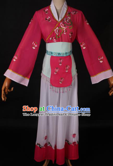 Traditional Chinese Shaoxing Opera Village Girl Dress Ancient Peking Opera Maidservants Costume for Women