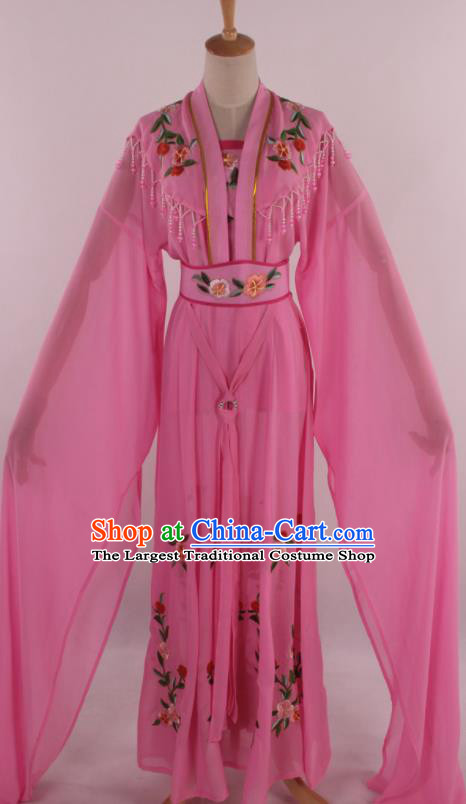 Chinese Traditional Shaoxing Opera Diva Goddess Deep Pink Dress Ancient Peking Opera Actress Costume for Women