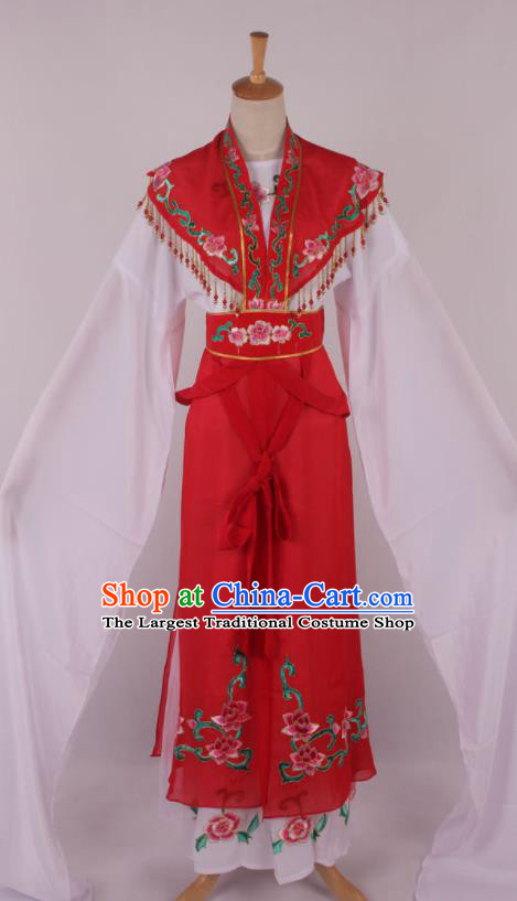 Chinese Traditional Beijing Opera Actress Princess Red Dress Ancient Peking Opera Diva Costume for Women