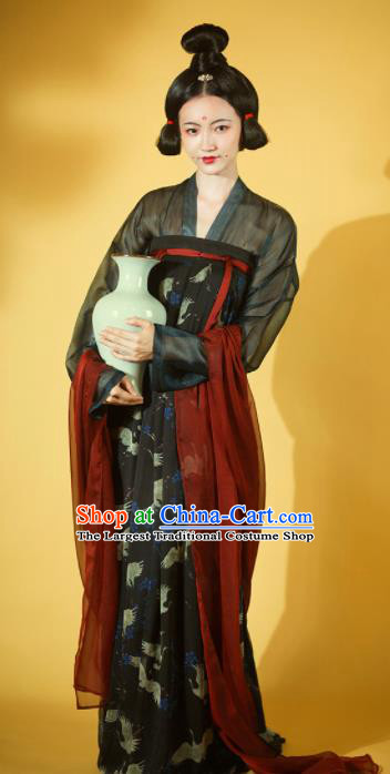 Chinese Ancient Drama Palace Lady Hanfu Dress Traditional Tang Dynasty Las Meninas Replica Costumes for Women