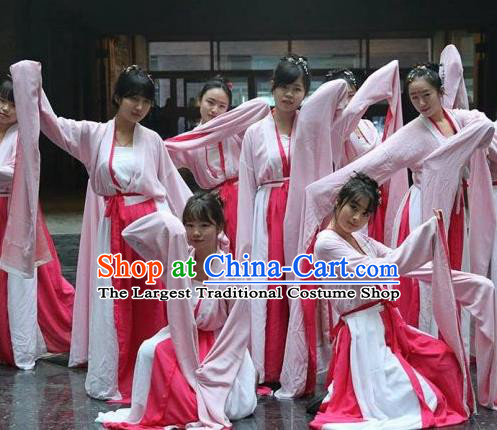 Traditional Chinese Classical Dance Cai Wei Costume Ancient Court Dance Water Sleeve Dance Dress for Women