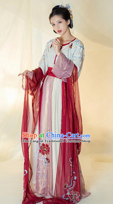 Chinese Ancient Court Lady Dance Hanfu Dress Traditional Tang Dynasty Las Meninas Replica Costumes for Women