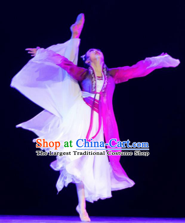 Traditional Chinese Classical Dance Ballet Ru Meng Ling Costume Stage Show Beautiful Dance Dress for Women