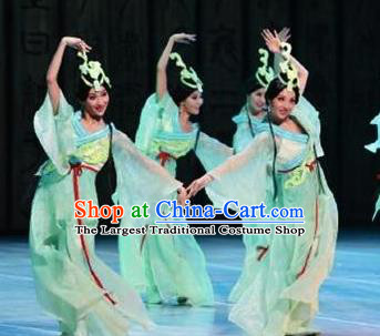 Beautiful Chinese Dance You Lan Cao Orchid Dance Costume Traditional Classical Dance Dress for Women