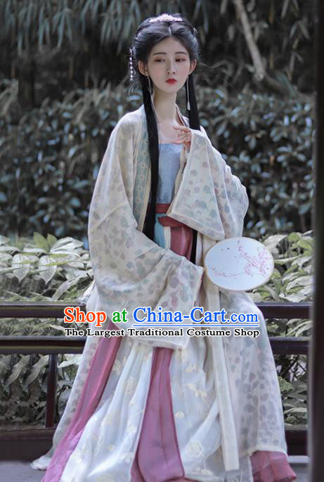 Traditional Chinese Song Dynasty Court Princess Historical Costume Ancient Palace Lady Hanfu Dress for Women