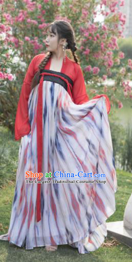 Chinese Ancient Cosplay Game Fairy Dress Traditional Hanfu Princess Swordsman Costume for Women