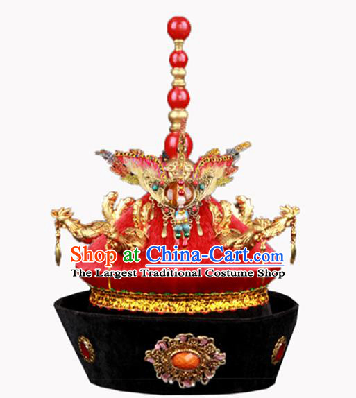 Chinese Traditional Qing Dynasty Empress Hat Ancient Queen Headwear for Women