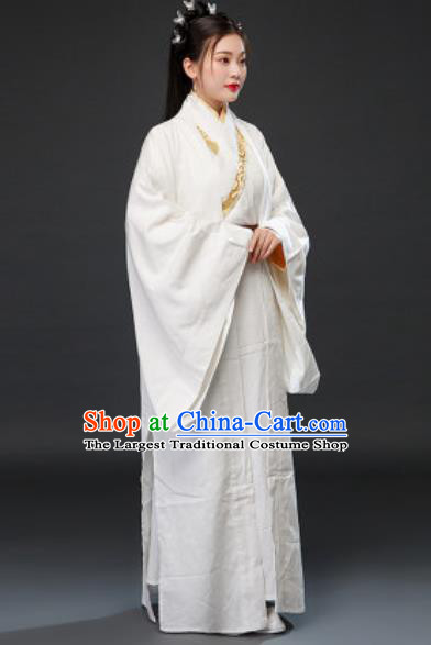 Chinese Traditional Three Kingdoms Period Beauty Xiao Qiao Dress Ancient Drama Court Lady Costumes for Women