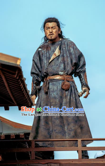 Chinese Ancient Tang Dynasty Hero Swordsman Zhang Xiaojing Drama the Longest Day in Chang An Lei Jiayin Replica Costumes Complete Set