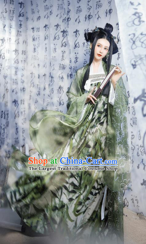 Chinese Traditional Hanfu Tang Dynasty Imperial Consort Costumes Ancient Noble Woman Garment Cloak Blouse and Dress Full Set