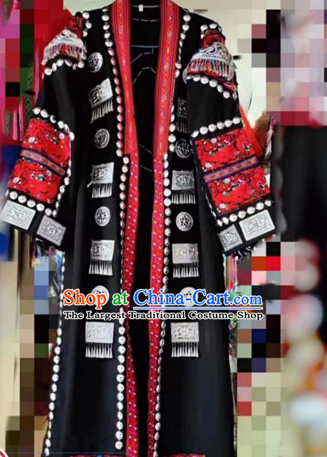 Chinese Dong Ethnic Men Embroidered Coat Costumes Quality Miao Nationality Clothing