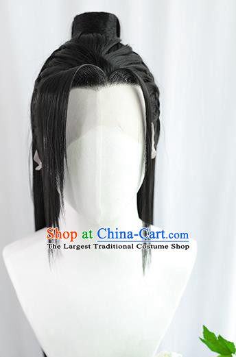 Best Chinese Drama Cosplay Swordsman Wig Sheath China Quality Front Lace Wigs Ancient Ming Dynasty Knight Wig