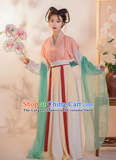 Traditional Ancient Palace Lady Hanfu Dress Costumes China Tang Dynasty Court Historical Clothing