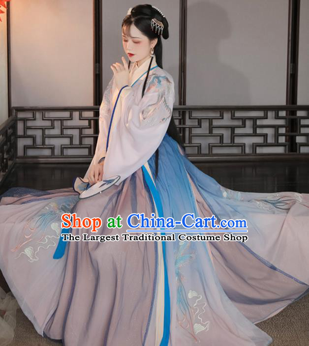 Ancient China Hanfu Dress Traditional Jin Dynasty Historical Clothing Court Lady Costumes