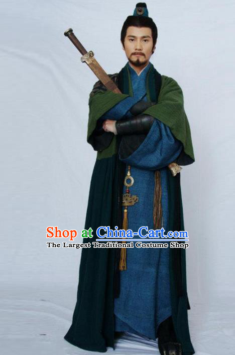 Chinese Traditional Han Dynasty Swordsman Costume Ancient Wu Xia Drama Hanfu Clothing for Men