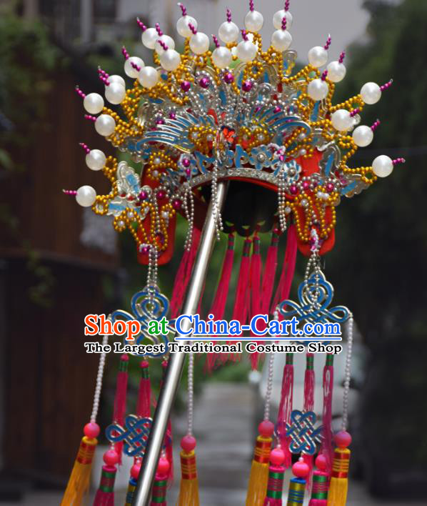 Chinese Traditional Goddess Queen Phoenix Coronet Bodhisattva Hat Hair Accessories