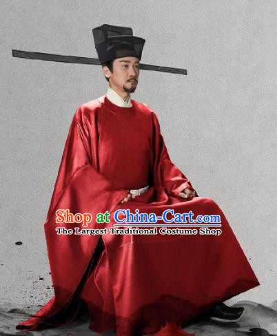 Traditional Chinese Ancient Song Dynasty Emperor Clothing Drama Royal Nirvana Xiao Jian Costumes and Hat for Men