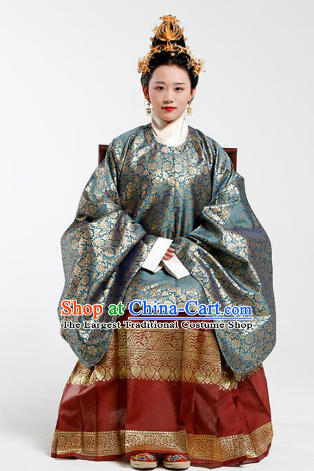 Traditional Chinese Ancient Patrician Countess Silk Blouse Ming Dynasty Duchess Historical Costumes for Women