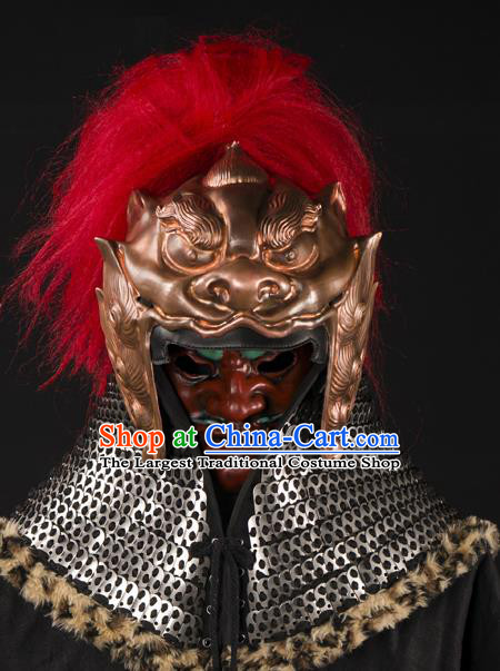 Traditional Chinese Song Dynasty General Helmet Ancient Soldier Hat for Men