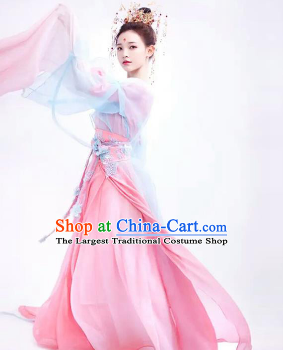 Chinese Traditional Tang Dynasty Royal Princess Dress Ancient Drama Goddess Historical Costumes for Women