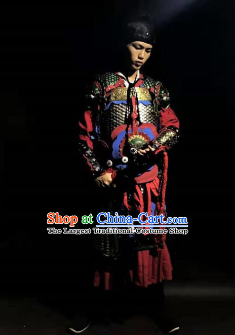 Chinese Traditional Ming Dynasty Imperial Bodyguard Body Armor Ancient Swordsman Costumes for Men