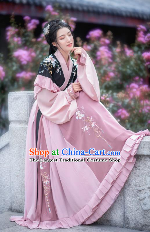 Chinese Traditional Jin Dynasty Royal Infanta Hanfu Dress Ancient Goddess Costumes for Women