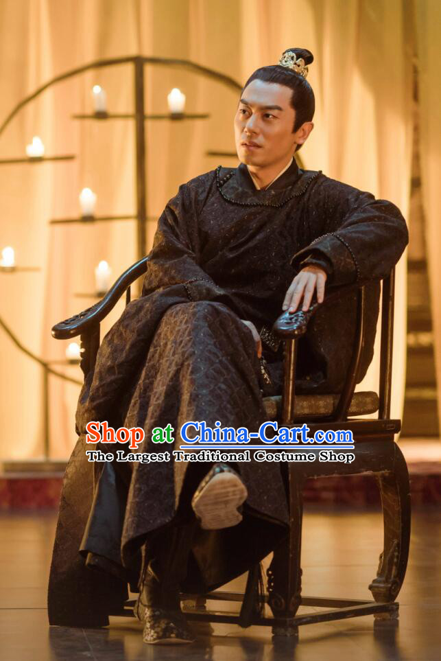 Ancient Drama Chinese Ming Dynasty Xuande Emperor Zhu Zhanji Replica Costumes for Men