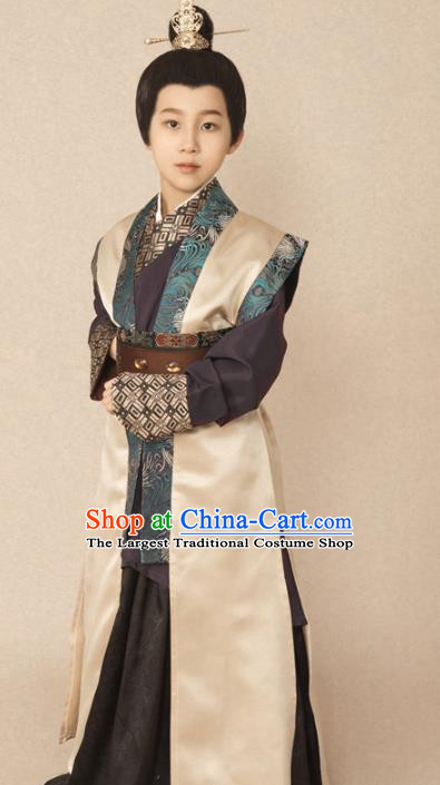 Chinese Ancient Drama Children Swordsman Hanfu Clothing Traditional Tang Dynasty Prince Replica Costumes for Kids