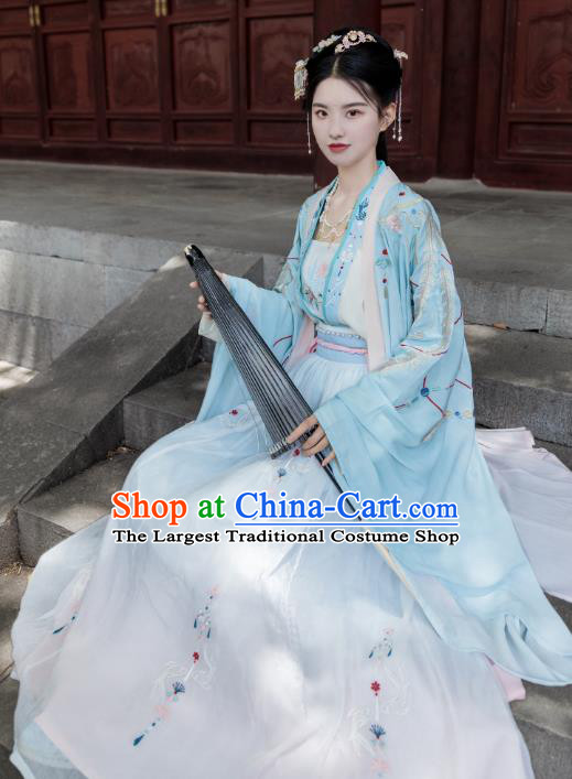 Chinese Traditional Song Dynasty Princess Dress Ancient Patrician Lady Historical Costumes for Women