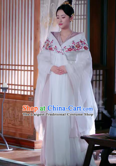 Chinese Ancient Princess Chang Le Hanfu Dress Drama The Love Lasts Two Minds Costume and Headpiece for Women