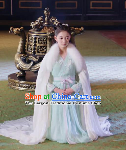 Chinese Ancient Infanta Feng Wanmian Hanfu Dress Drama The Love Lasts Two Minds Costume and Headpiece for Women