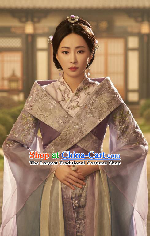 Chinese Ancient Patrician Countess Hanfu Dress Drama The Love Lasts Two Minds Costume and Headpiece for Women