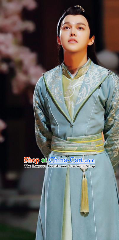 Chinese Ancient Royal Prince Mo Jingxuan Clothing Historical Drama The Eternal Love Costume and Headwear for Men