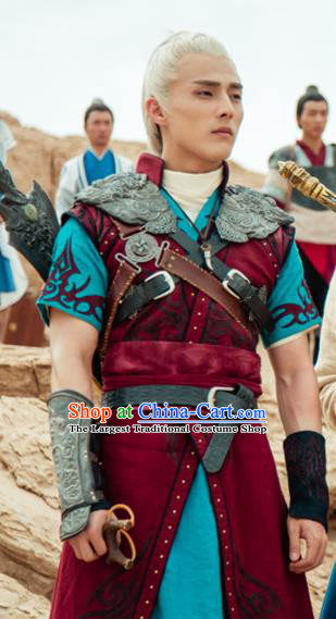 Chinese Ancient King Clothing and Jade Hairpin Drama The Taosim Crandmaster Swordsman Tie Lang Apparel and Headwear