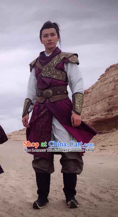 Chinese Ancient Knight Hanfu Clothing and Headdress Drama The Taosim Crandmaster Swordsman Gong Han Costumes