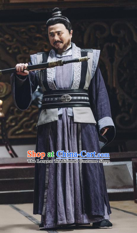 Chinese Ancient Swordsman Clothing and Headwear Drama Tang Dynasty Tour General Cheng Yaojin Costumes