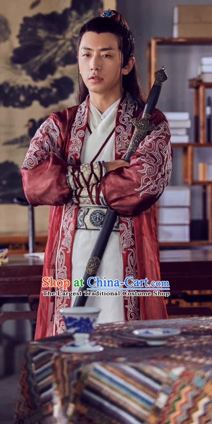 Chinese Ancient Swordsman Apparels Costumes and Headwear Wuxia Drama Xiya Xia Kawaler Qin Huan Garment