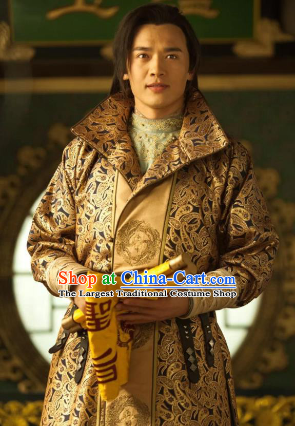 Chinese Ancient Swordsman Hanfu Clothing and Hair Accessories Drama The World of Love King Zongzheng Fenglin Costumes Prince Apparels