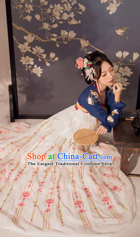 Chinese Ancient Embroidered Hanfu Dress Court Lady Historical Costumes Traditional Tang Dynasty Garment