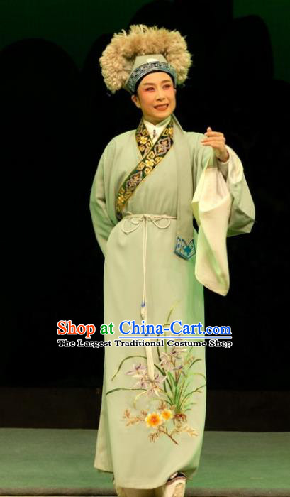 Empress Remarry Chinese Yue Opera Young Male Garment and Headwear Shaoxing Opera Xiaosheng Scholar Apparels Costumes