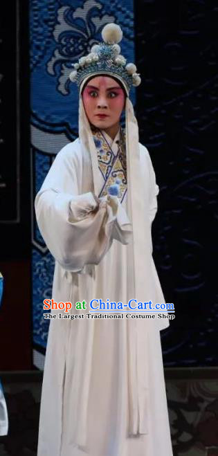 Bai Sui Gua Shuai Chinese Yue Opera Xiaosheng Young Male Apparels and Headwear Shaoxing Opera Takefu Yang Wenguang Garment Costumes