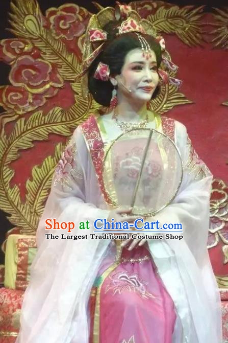 Chinese Shaoxing Opera Palace Lady Rong Hua Dream Dress Apparels Costumes and Headpieces Yue Opera Actress Royal Princess Garment